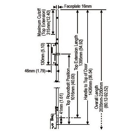 Strybuc Manual Top Round Bolt Ext 850-8778667